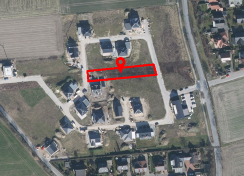 Luftbild der Siedlung zu sehen