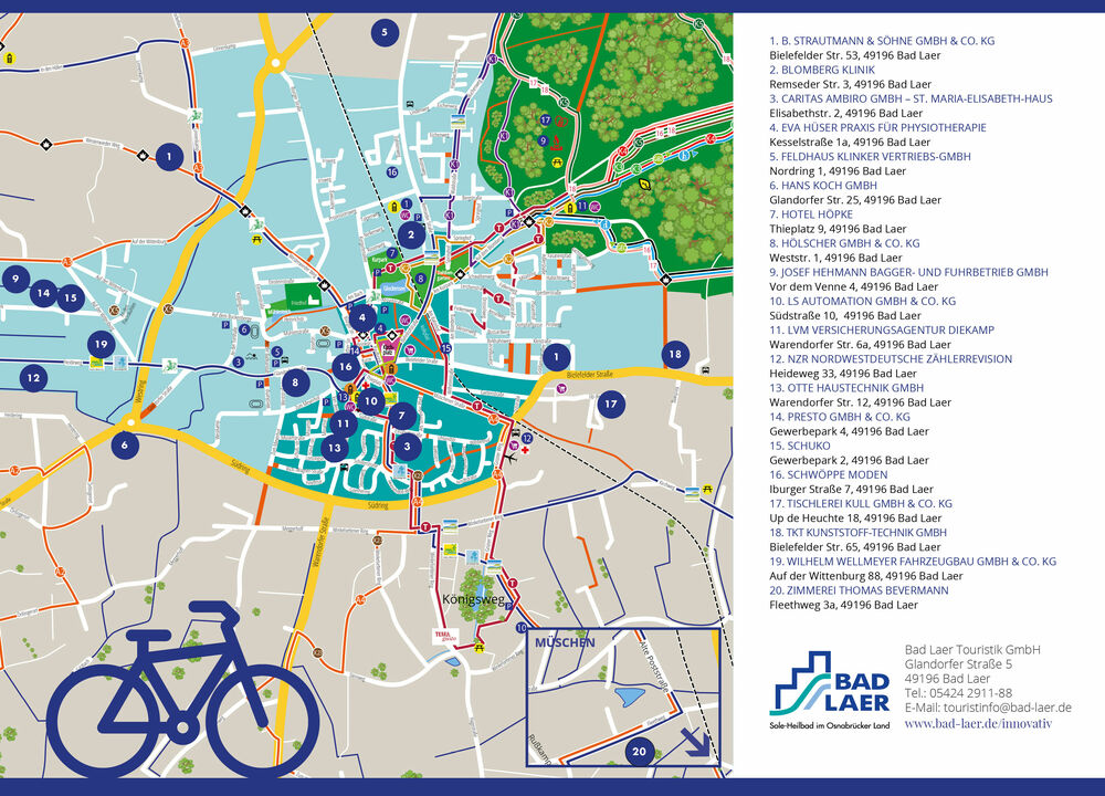 Karte der teilnehmenden Betriebe Innovationstag Bad Laer 2024